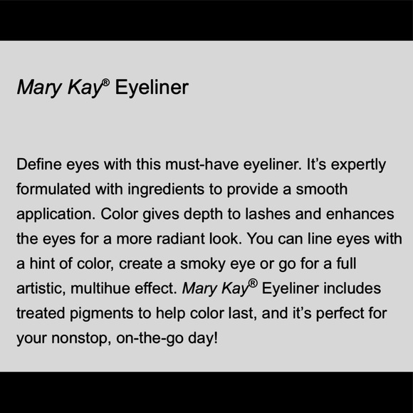 Mary Kay Eyeliner Twist Up & Cap Shaper Black New - Picture 3 of 4